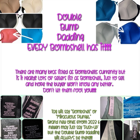 Victoria's Secret Double Shine Strap Bombshell & Brazilian Lingerie Set - 32D/Sm - Picture 15 of 15